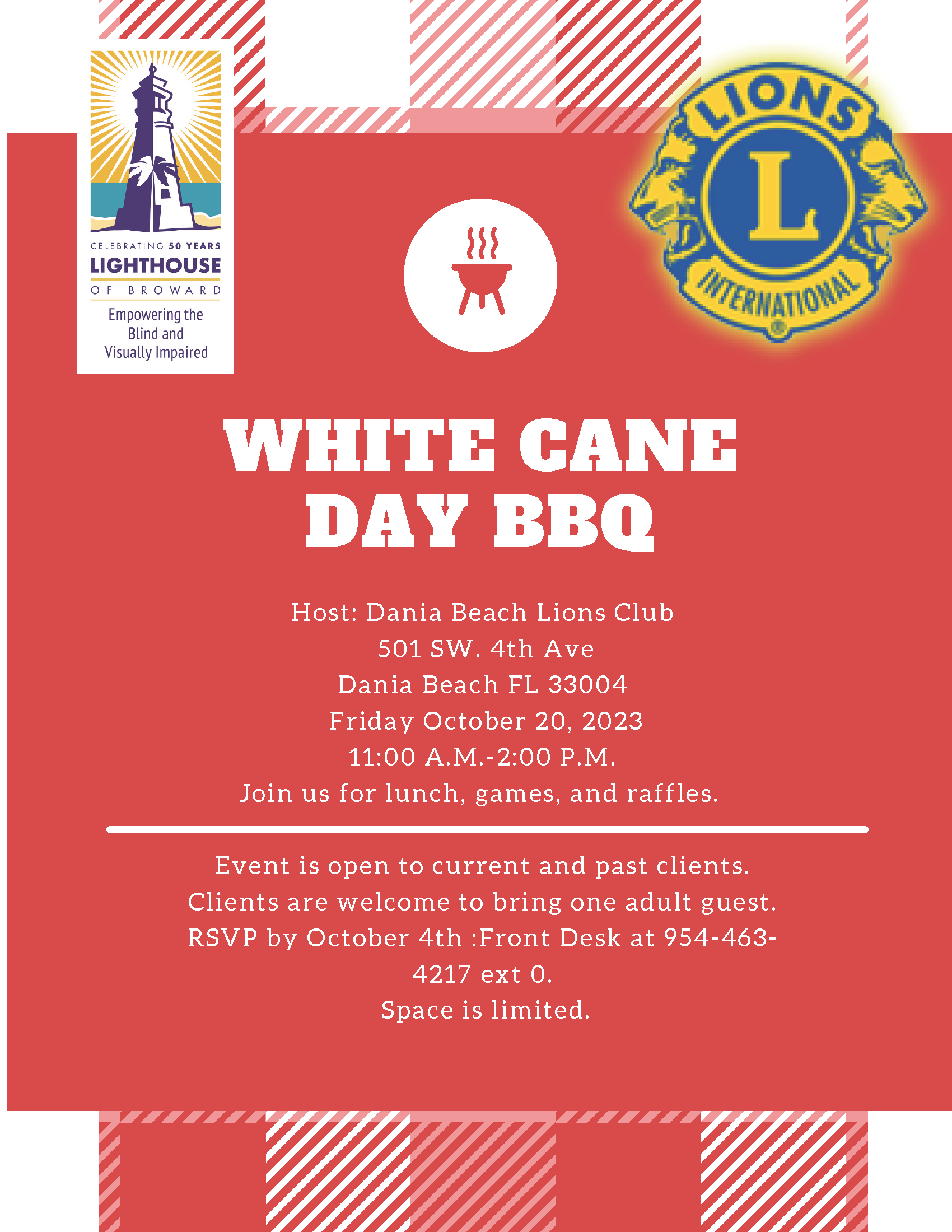 White cane day event logo